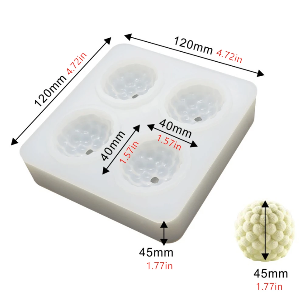 4/6 Cavity Cactus Silicone Mousse Cake Mould Bayberry Fruit Dessert Mold Decorating Tools | Дом и сад