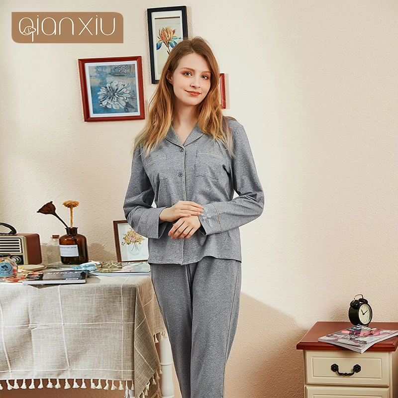 Women's Tracksuit 2021 Autumn Winter Warm Pajamas Thick Velvet Long Sleeve Sleepwear Thin Flannel Large Size Homeclothes Sets