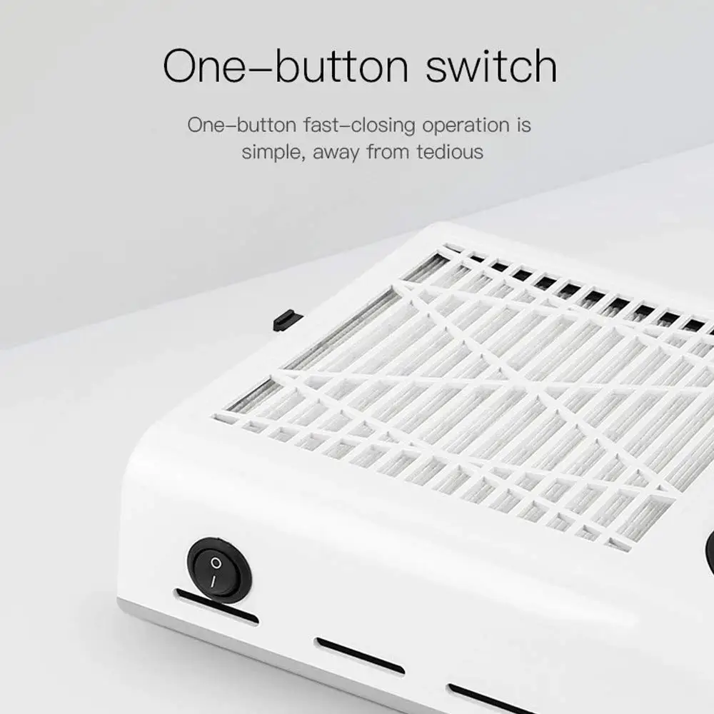 Всасывающий пылеуловитель для ногтей 80 Вт вентилятор пыли пылесос маникюра