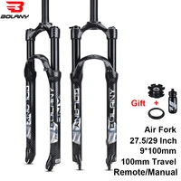 bolany mtb suspension fork 27 529 inch bike fork magnesium alloy quick release disc brake fork for bicycle parts