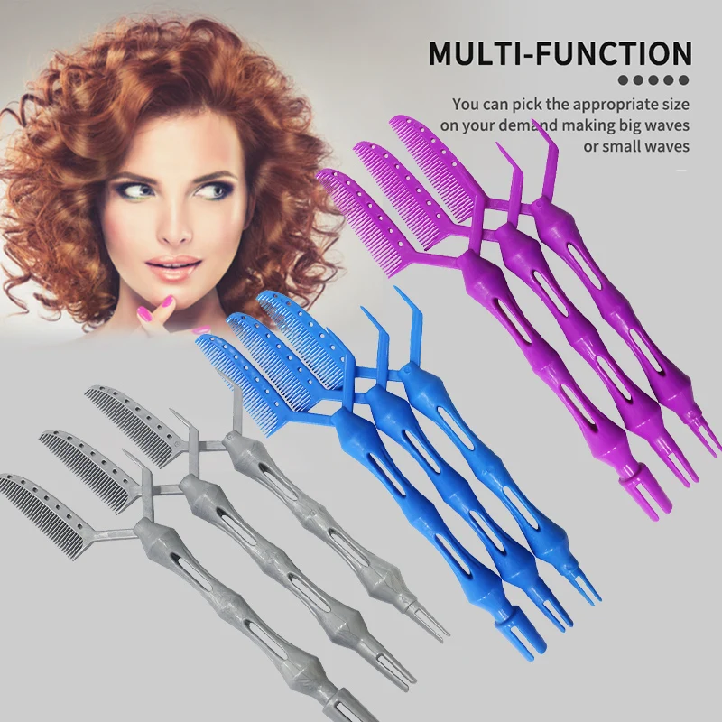 

3Sizes Resin Positioning Perm Comb Barber Hairdressing DIY Hair Curling Tools