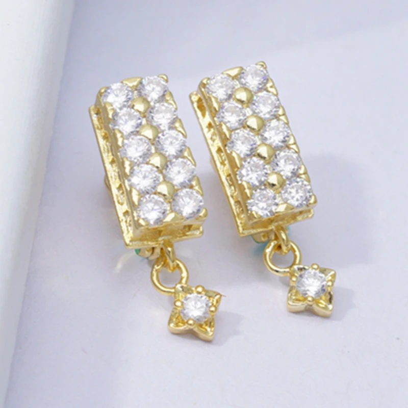 0180 Micro Pave AAA циркониевые Стразы, круглые серьги-кольца для женщин и девушек, подарок, позолоченные серьги, модные ювелирные изделия, сережки - Окраска металла: 0180