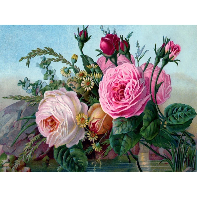 Yumeart алмазная живопись цветы вышивка крестиком цветочные картины мозаики из