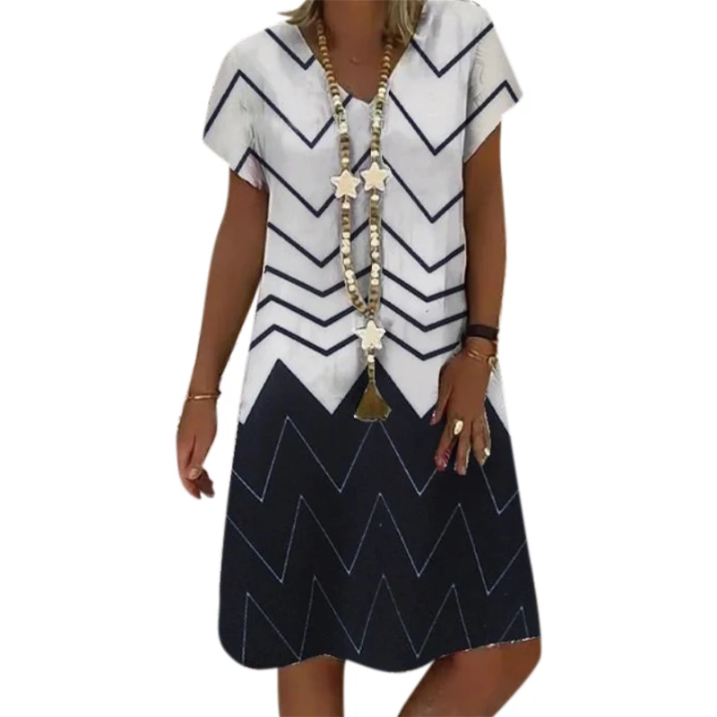 Vicabo элегантное женское платье с v-образным вырезом летнее для женщин размера плюс