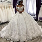 MYYBLE 2022, арабское кружевное бальное платье, свадебные платья с открытыми плечами, свадебные платья с блестками и бисером, свадебное платье