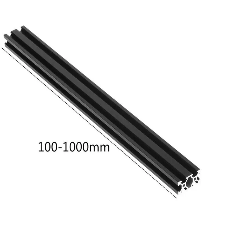 1 шт. чёрный 2040 в слот европейский стандарт анодированный алюминиевый профиль для