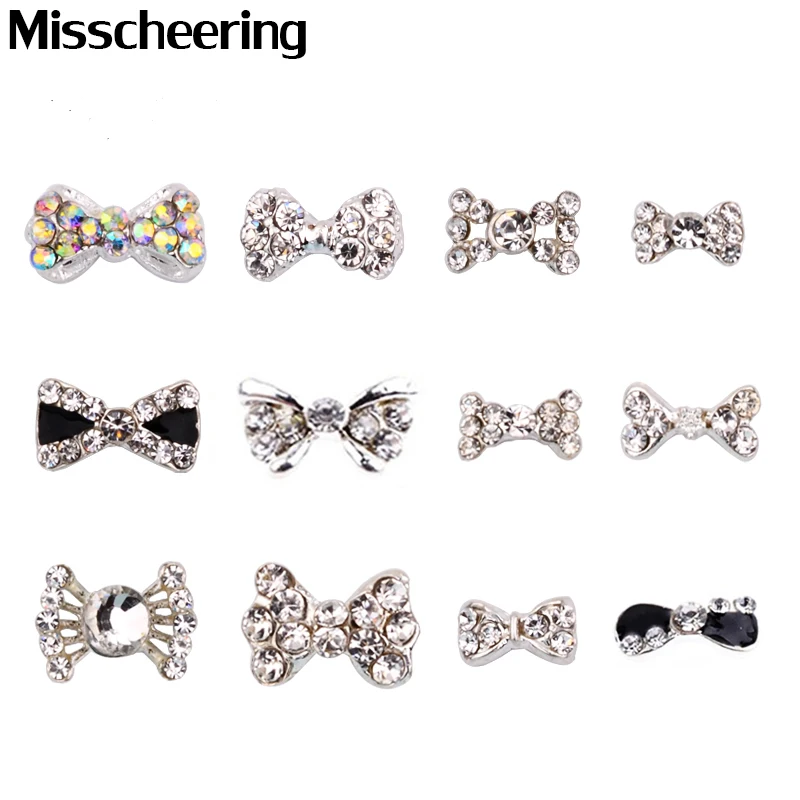 Кристаллические украшения для дизайна ногтей 10 шт./лот смешанный модный дизайн с