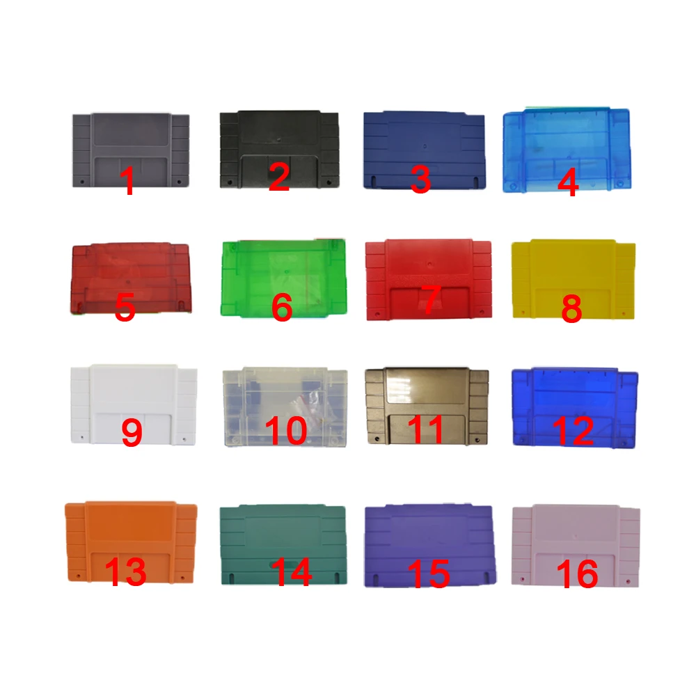 100pcs US Version 16bit Game Cartridge Replacement Plastic Card Shell For SNES Console With Screw | Электроника