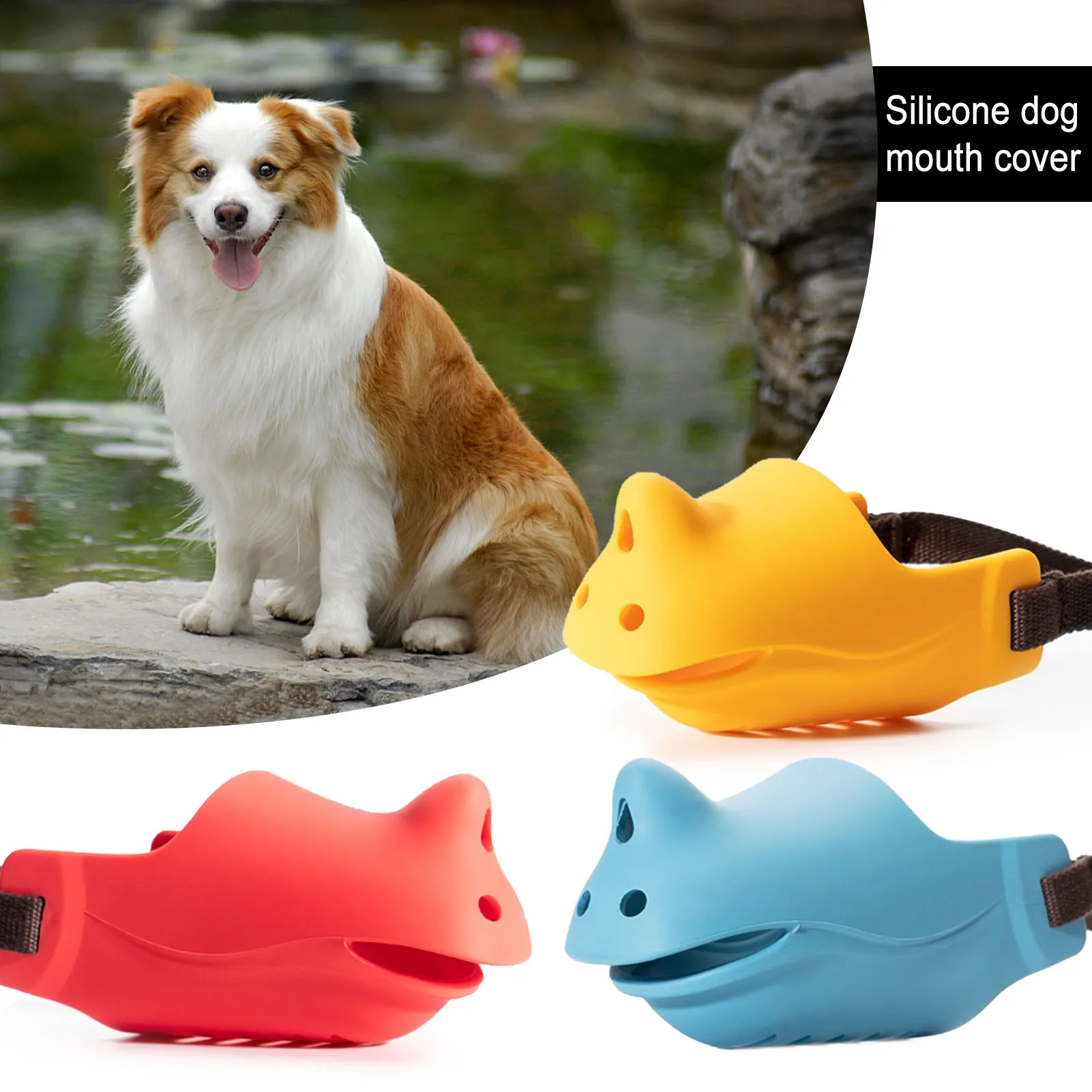 

silicone dog muzzle Costume pet supplies breathable adjustable anti-bite anti-barking Pet Mouth cover muzzle pet bark stopper