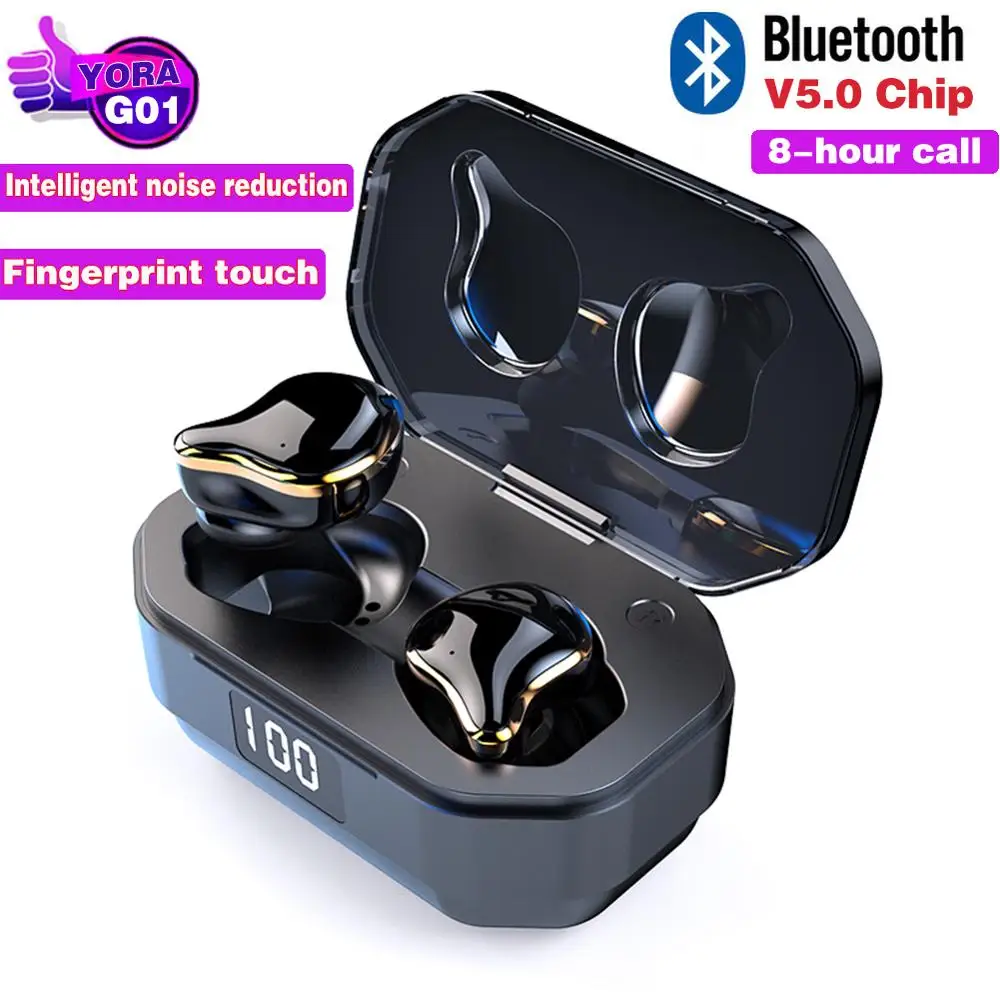 Bluetooth 5,0 6D Surround G01 наушники с сенсорным управлением TWS беспроводные наушники HIFI стерео наушники 700 мАч зарядный отсек