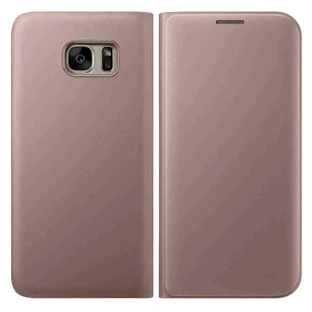Gold Роскошный кожаный чехол для телефона samsung Galaxy S7 S7 Edge S8 S8 Plus всенаправленный ударопрочный защитный чехол для телефона - Цвет: Gold