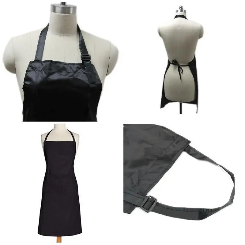 

Polyester Hairdressing Cloth Aprons Black Sleeveless Household Apron For Adult Women Man Home Cleaning Tools HFD889
