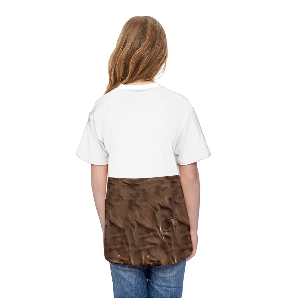 Детская 3D футболка Camisetas мальчик девочка Nutella забавная пародийная жизнь как еда