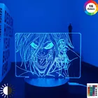 Акриловая 3d лампа атака на Титанов, светильник для домашнего декора, подарок для детей, аниме