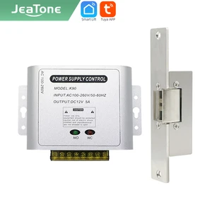 Jeatone Electric Lock for Gate Home Intercom Video Door Phone Door
Access Control System Kit with 12Power Supply Control