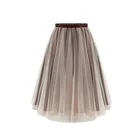 Горячая Распродажа, летняя новая стильная женская юбка из органзы в европейском и американском стиле, универсальная короткая юбка, пышная сетчатая женская юбка, Прямая поставка
