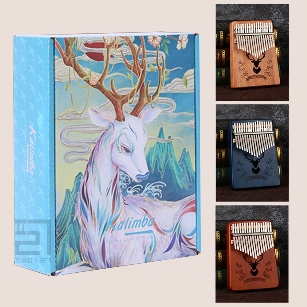 Калимба в африканском стиле 17 клавиши кнопки игрушечное пианино Likembe Mbira барабан