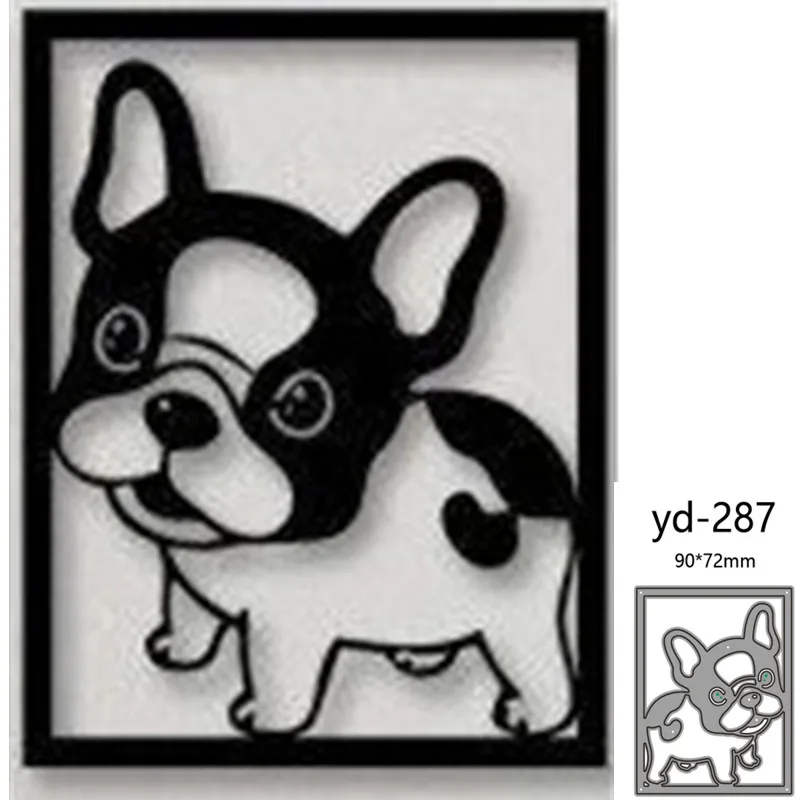 Металлические Вырубные штампы форма животное собака украшение для скрапбукинга