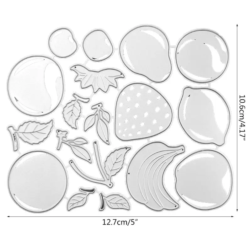 Фрукты металлические Вырубные штампы искусственная кожа бумажная карта с