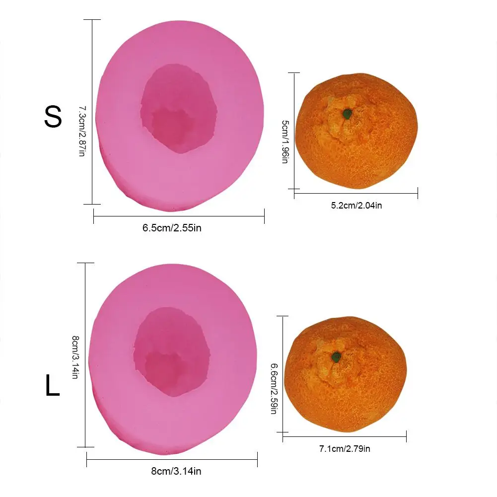 Уродливые оранжевый 3D силиконовые формы для мыла пресс DIY фруктовый торт