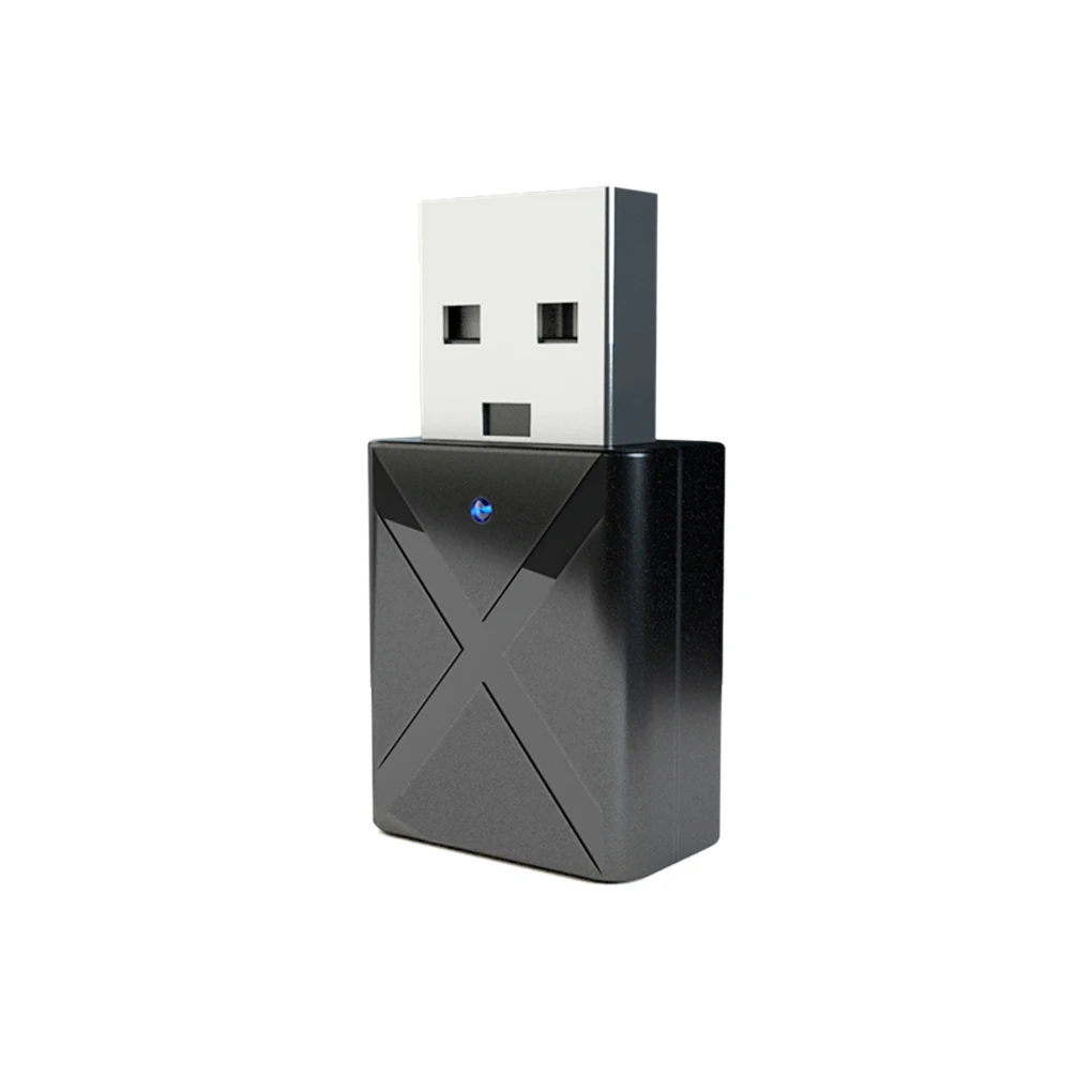 Bluetooth 5,0 аудио приемник передатчик мини стерео Bluetooth AUX RCA USB для ТВ ПК автомобильный комплект беспроводной адаптер - Цвет: Черный