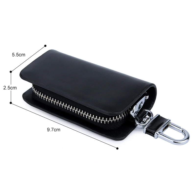 

Genuine Leather Keychain Men Key Holder Organizer Pouch Car Key Case Pouch Wallet Housekeeper Men Keychain Zipper Car Key Wallet