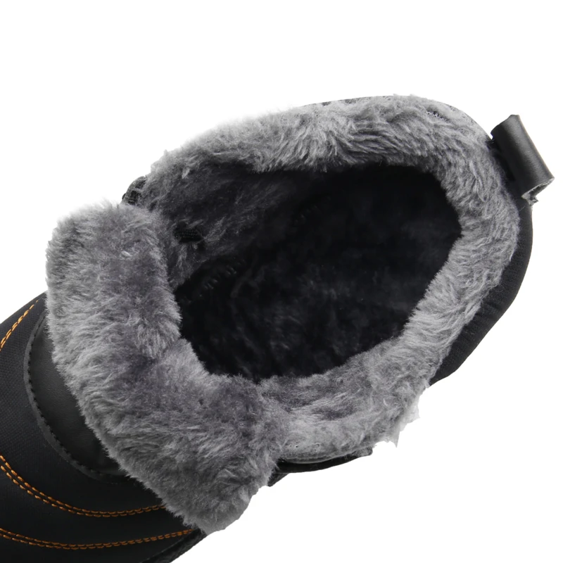 Теплые зимние ботинки на меху Водонепроницаемая Мужская обувь удобная Уличная