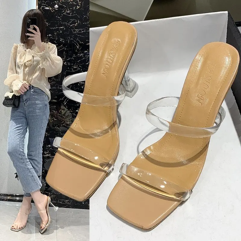 

Women's Flip-flops 2021 New Fashion Casual Sexy Slippers Go with Women's Shoes Women Mules Shoes Women Shoes Woman Heels