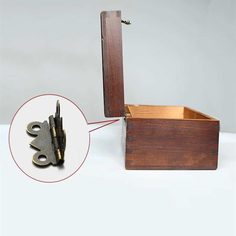 10 шт. винтажная декоративная мебель мелкие петли шкафа бабочка шарнир ящик для