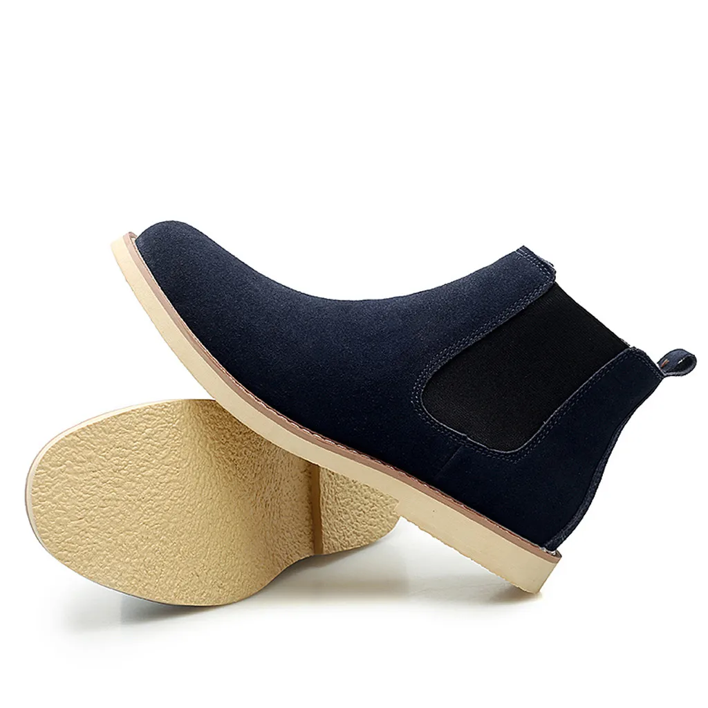 

Men's Sneakers 2019 Autumn Winter Pointed Cotton Plus Leather Men's Shoes Large Size Size 47 Vintage Matte Men's Boots Male