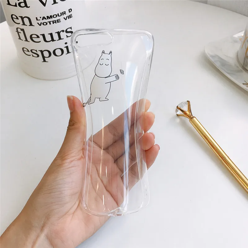 Чехол для мобильного телефона с рисунком Муми-тролля для iphone 8, 7, 6, 6s plus, 11 Pro MAX X, Xs, XR, Max, маленький свежий Бегемот, мягкий силиконовый чехол из ТПУ