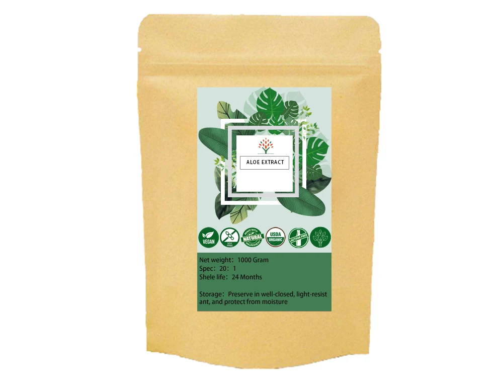 

Natural Aloe Extract Powder 20:1, Vera,Cosmetic Raw,Anti Aging ,Skin Whitening and Moisturizing