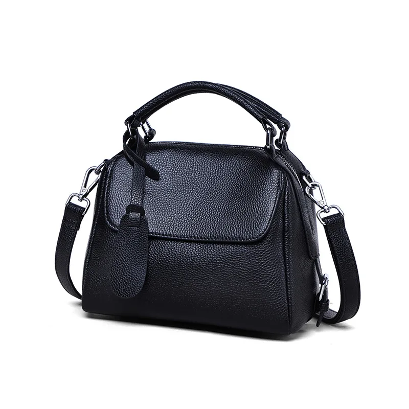 

QDAEROHIVE 2021 Genuine Leather Women Handbags Women's bag 100% Cowhide Female Shoulder Bags Designer Ladies Messenger Bag