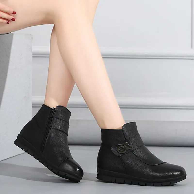 Новая модная теплая комфортная обувь на меху с шерстяной подкладкой зимние