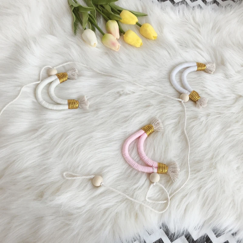 

Macrame Moon Tassel Wall Hanging Pendants Colorful Boho Wall Ornaments For Children Nursey Room Decor Baby Shower Party Supplies