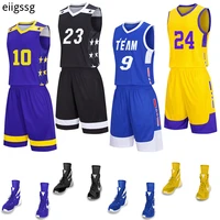 new mens basketball jerseys suitcollege men basketball uniforms sport kits team basket shirt shorts set breathable custom