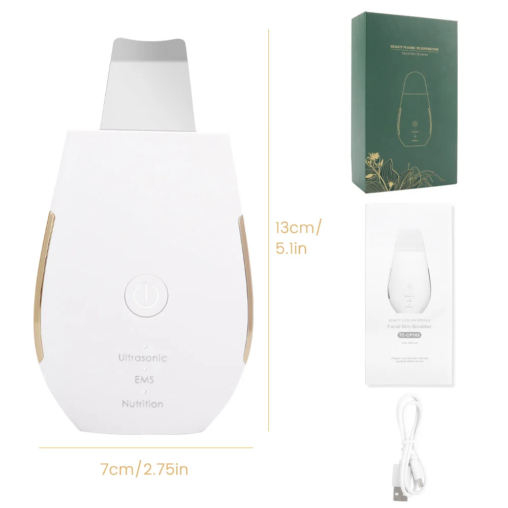 

Ion Ultrasonic Skin Scrubber Face Pore Deep Cleaning Machine Peeling Shovel Face Lifting Massager Acne Blackhead Remove Device