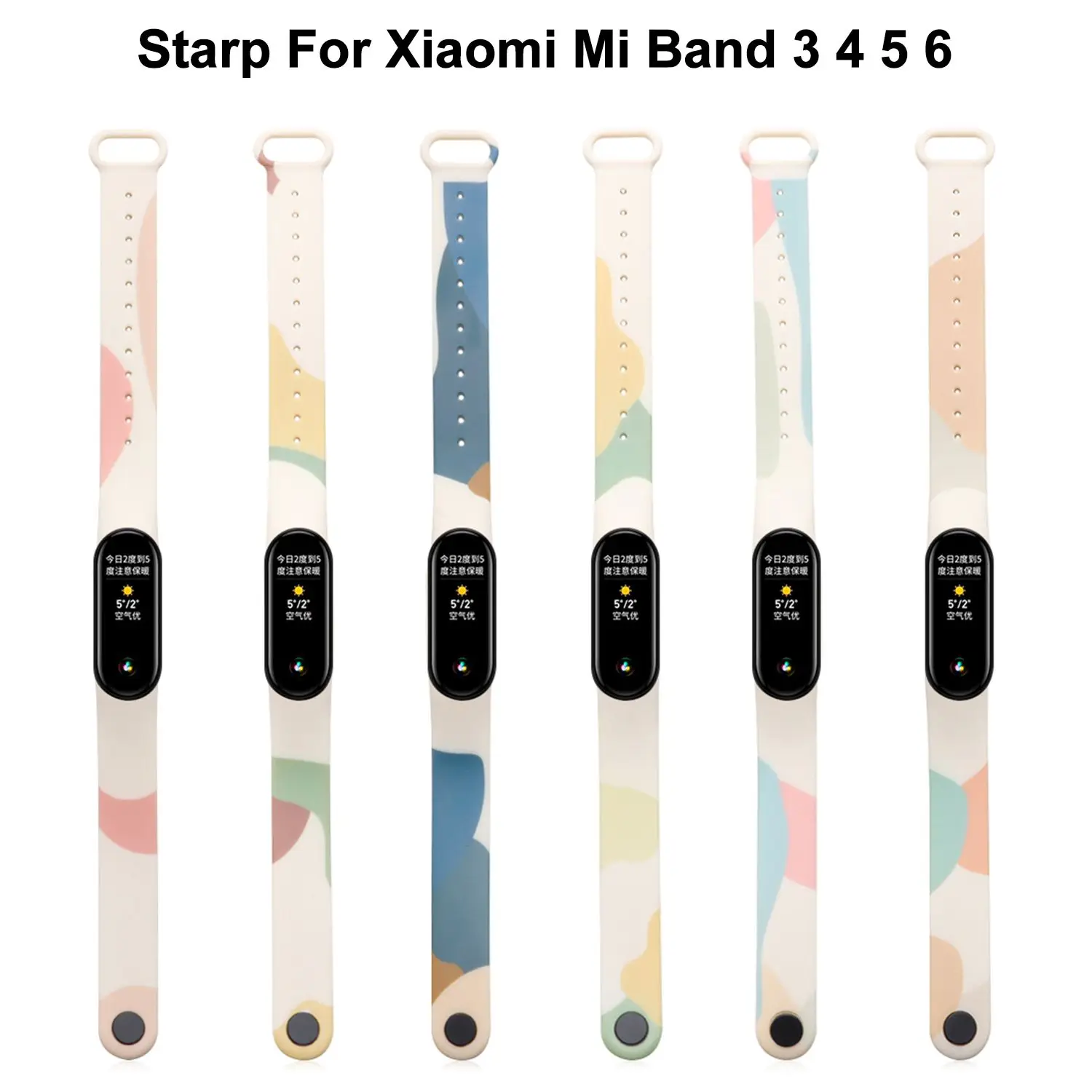 

Frosted Sports Replaceable Smart Watch Band Strap Replacement Bracelet Wristband For Xiaomi Mi Band 6 5 4 3