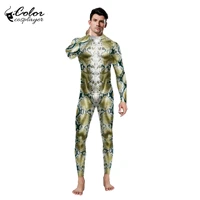 carnival animal fashion costumes party men cosplay bodysuit zentai catsuits snake pattern 3d digital print jumpsuits