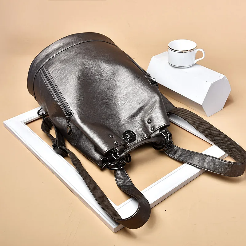 

Winter New Women Backpack Designer High Quality Leather Backpack Large Capacity School Bags for Girls Leisure Shoulder Bags
