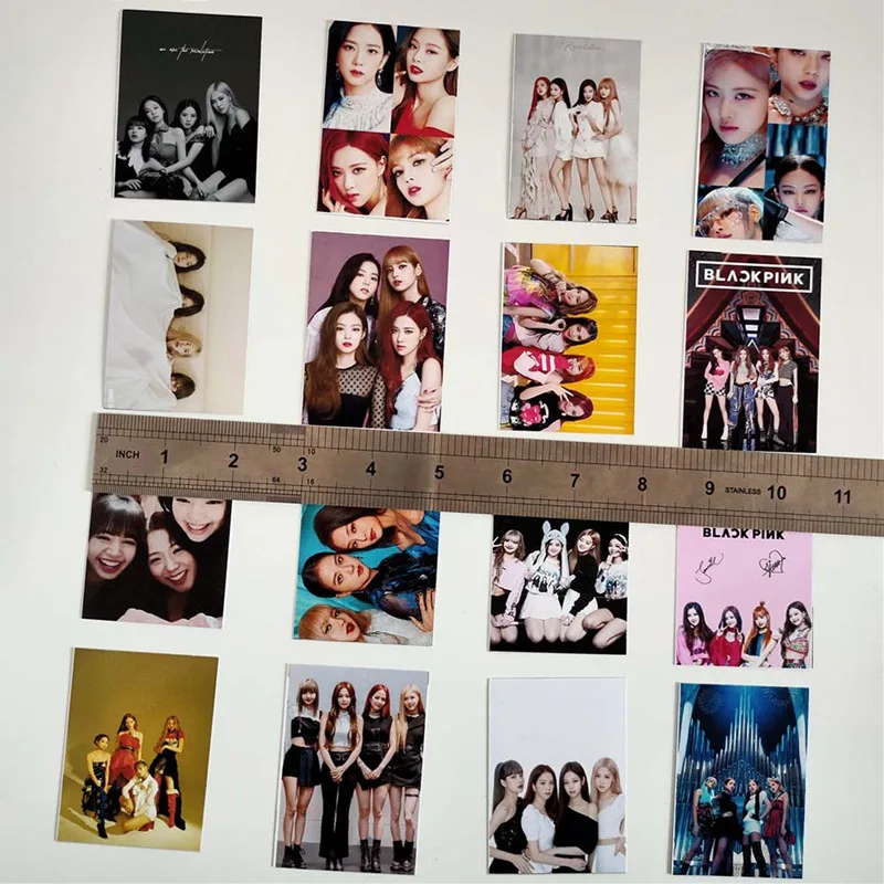 16 шт./компл. KPOP BLACKPINK девушки альбом фото карты ПВХ карты самодельные ломо карты фотокарты вентиляторы подарки