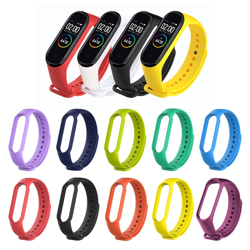 Ремешок для Xiaomi Mi Band 5 4 3 мягкий силиконовый браслет из ТПЭ наручный - купить по
