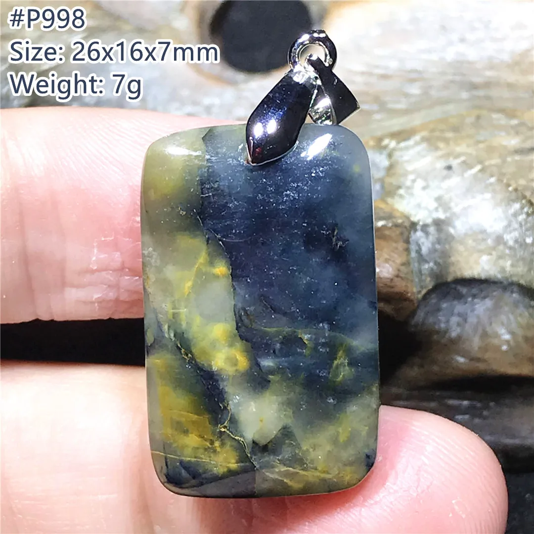 

Natural Blue Yellow Pietersite Pendant Jewelry For Woman Man Healing Crystal Stone Beads Silver Namibia Energy Gemstone AAAAA