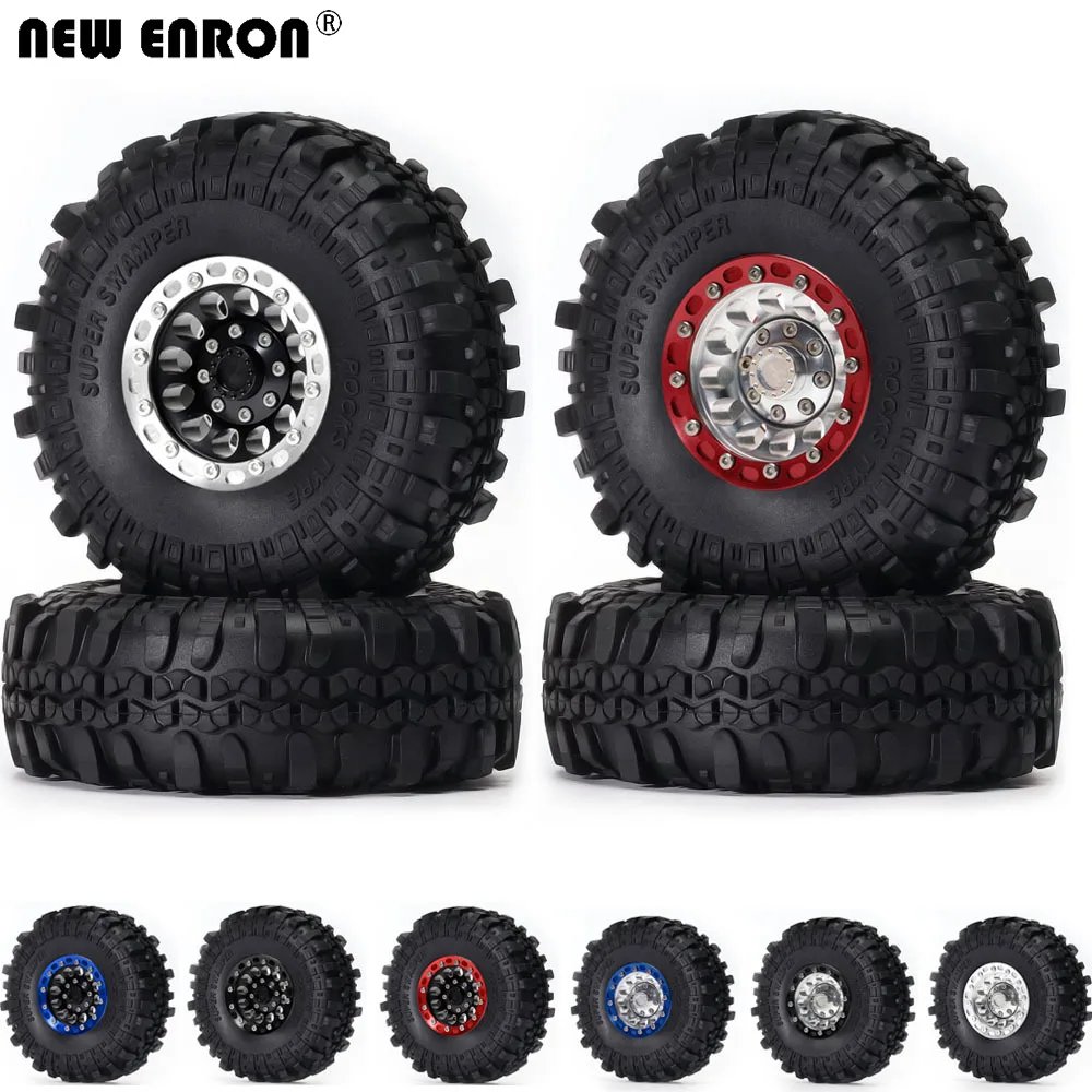

NEW ENRON 1.9" Alloy Beadlock Wheel Rim & 110mm Tire 4P for 1/10 RC Crawler AXIAL D90 SCX10 90046 TF2 Tamiya CC01 Traxxas TRX4