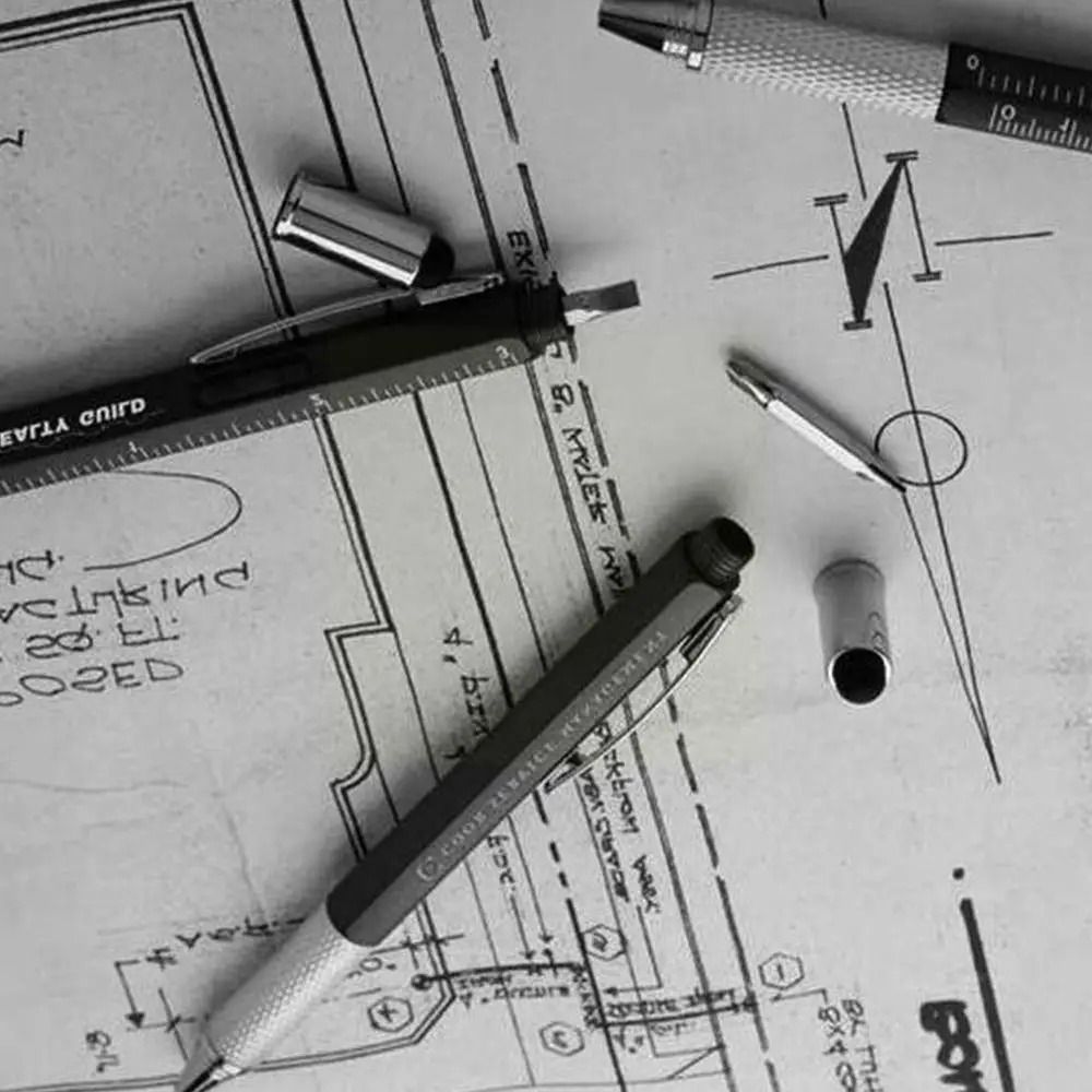 

6 in 1 Multifunctional Stylus Screen Stylus Ballpoint Stylus Ruler pen Top Pen Spirit Scale Screwdriver Level with and D1M0