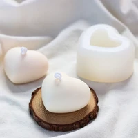 3d love heart silicone candle mold aroma gypsum plaster epoxy mould heart shape mousse dessert moulds diy soap candle resin mold