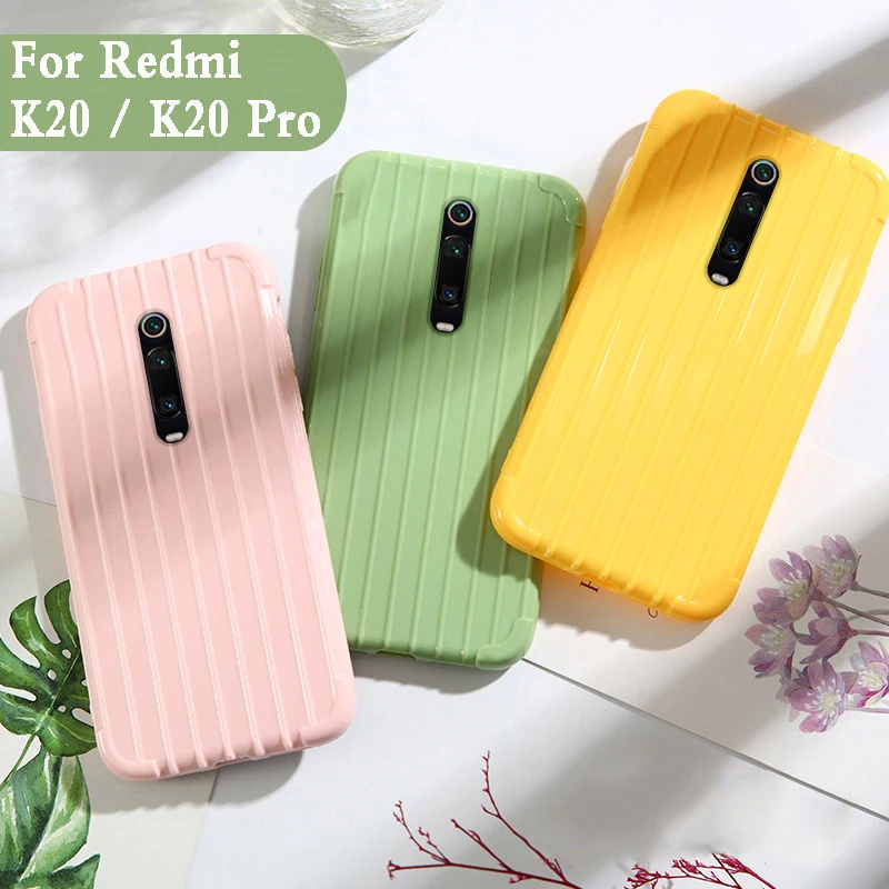 Роскошный чехол для чемодана xiaomi redmi K20 модный симпатичный накладка из ТПУ и