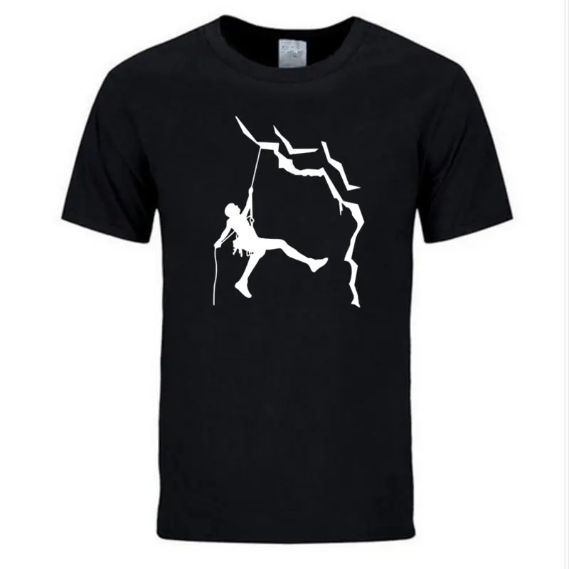 Мужская футболка с коротким рукавом летняя хлопковая Футболка принтом Funny Mountain