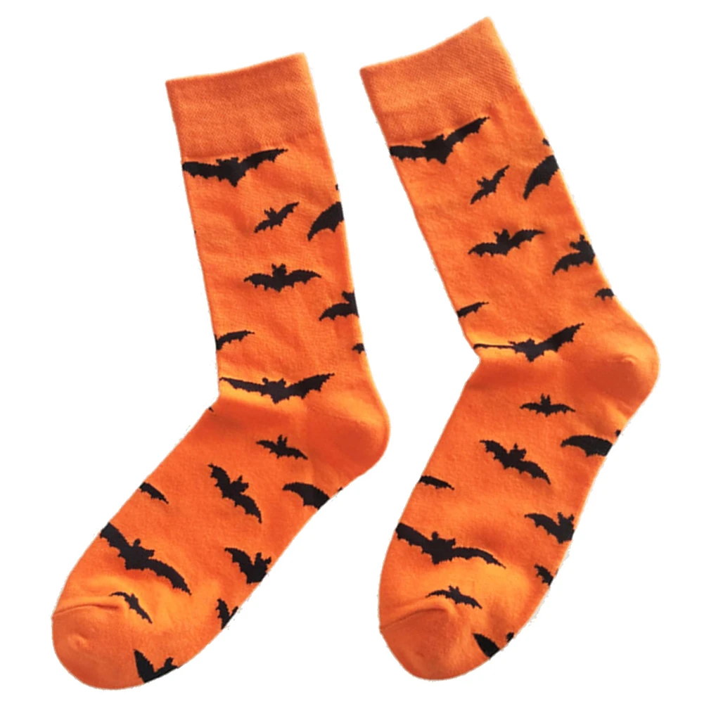 Носки с принтом для Хэллоуина вечерние дышащие хлопковые носки средней длины