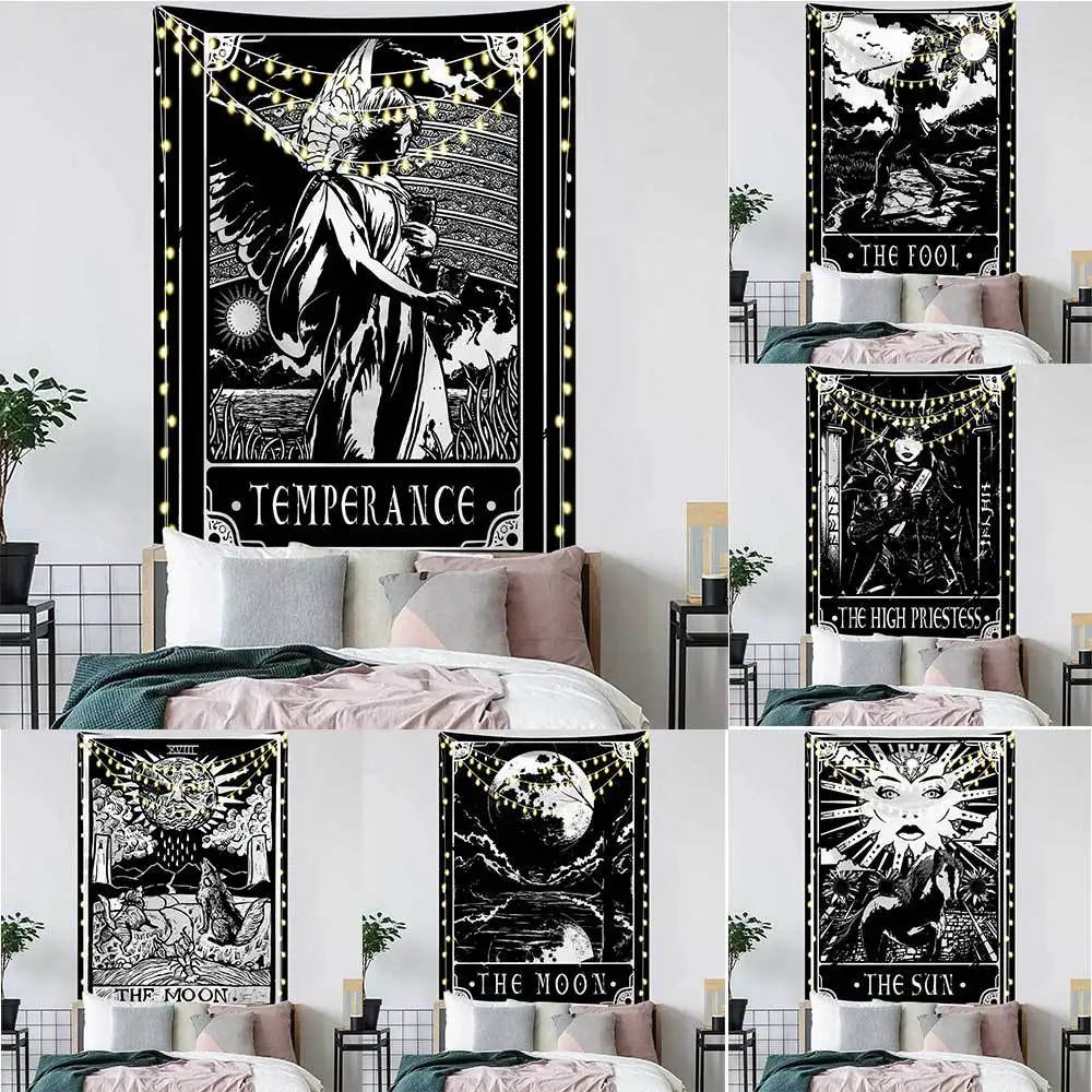 

Tarot психоделический гобелен Starry Настенный декор в стиле хиппи настенный гобелен многофункциональный домашний фон Настенный декор